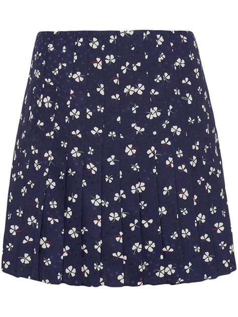 prada flower skirt|Prada nylon pleated top.